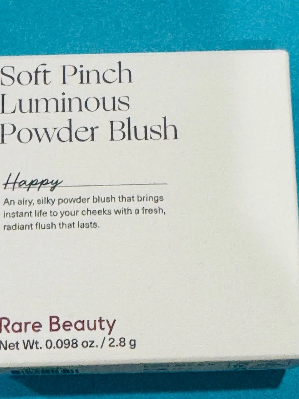 Rare beauty soft pinch luminous powder, blush, in happy